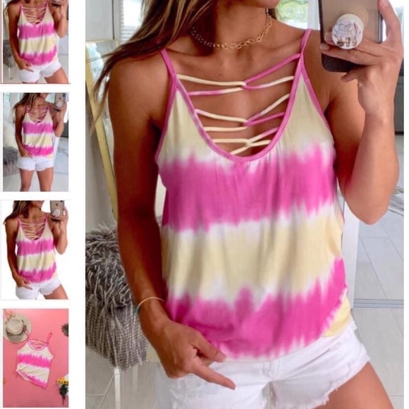 Beautiful front tie dye top - Picture 1 of 3